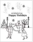 Victorian Ice Skaters - Clear Stamp Set