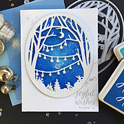 Decorated Winter Branches Window - Christmas Craft Die