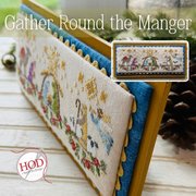Gather Round the Manger - Christmas Cross Stitch Pattern, different perspective #1. Select this picture to zoom in