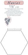 Iron On Hexies 50 ct 1 1/2" - English Paper Piecing 