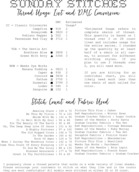 Sunday Stitches - Cross Stitch Pattern