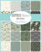 Happiness Blooms Eucalyptus - Monotone Ferns - Quilt Fabric