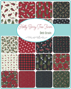 Holly Berry Tree Farm Green - Poinsettia - Quilt Fabric
