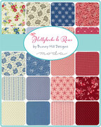 Hollyhocks Roses Hollyhock Pink - Quilt Fabric