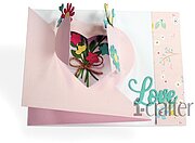 Heart Blooms Flip Card - Valentines Craft Die, different perspective #2. Select this picture to zoom in