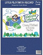Little Pilot Birth Record - Counted Cross Stitch Kit