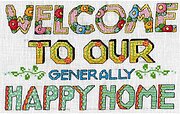 Our Happy Home (28 Count) - Cross Stitch Kit, different perspective #2. Select this picture to zoom in