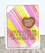 Heart Chocolate Swirl - Cling Stamp