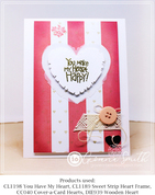 Sweet Strip Heart Frame - Clear Stamp