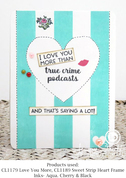 Sweet Strip Heart Frame - Clear Stamp