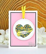 Heart Banner - Cling Stamp