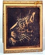 Leopard - Wood Mounted Rubber Stamp