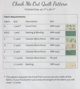 Check Me Out - Quilt Pattern