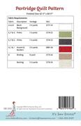 Partridge - Quilt Pattern