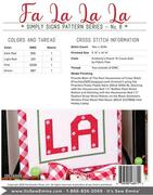 Fa La La La La Simply Signs - Cross Stitch Pattern