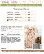 Home Mini Simply Signs - Cross Stitch Pattern