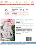 Berry Mini Simply Signs - Cross Stitch Pattern