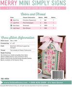 Merry Mini Simply Signs - Cross Stitch Pattern