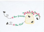 Bee Grateful Perle Edge Pillowcases - Embroidery Kit