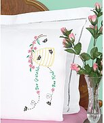 Bee Grateful Perle Edge Pillowcases - Embroidery Kit