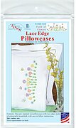 Field of Flowers Lace Edge Pillowcases - Embroidery Kit