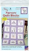 Elephants Nursery Quilt Blocks - Stamped Cross Stitch Kit