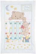 Peek-A-Boo Teddy - Crib Quilt Top - Embroidery Kit, different perspective #1. Select this picture to zoom in