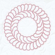 Cross-Stitch Feathering Circle Quilt Blocks - Embroidery Kit, different perspective #1. Select this picture to zoom in