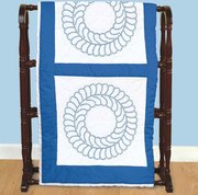 Cross-Stitch Feathering Circle Quilt Blocks - Embroidery Kit, different perspective #2. Select this picture to zoom in