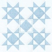 Cross-Stitch Stars Patriotic Quilt Blocks - Embroidery Kit, different perspective #1. Select this picture to zoom in