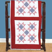 Cross-Stitch Stars Patriotic Quilt Blocks - Embroidery Kit, different perspective #2. Select this picture to zoom in