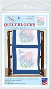 Hydrangeas Quilt Blocks - Stamped Embroidery Kit
