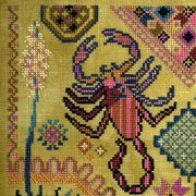 The Scorpion & The Frog - Cross Stitch Pattern, different perspective #1. Select this picture to zoom in