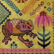 The Scorpion & The Frog - Cross Stitch Pattern, different perspective #2. Select this picture to zoom in