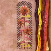 Sunflower Clouds - Cross Stitch Pattern, different perspective #1. Select this picture to zoom in