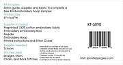 Bee Kind - Four Stitch Embroidery Kit, different perspective #1. Select this picture to zoom in