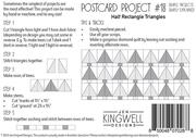 Postcard Project Piecing Template - Half Rectangle Triangle