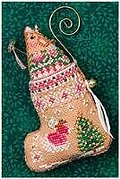 Gingerbread Mouse Fairy Stocking - Cross Stitch Pattern