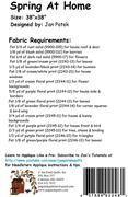Spring At Home - Quilt Pattern