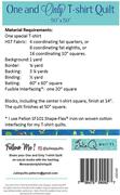One and Only T-shirt - Quilt Pattern