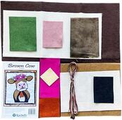 Wall Quilt Brown Cow 13" x 15" - Quilt Kit