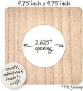 3" Wood Square Hoop Frame