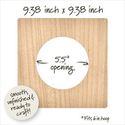 6" Wood Square Hoop Frame
