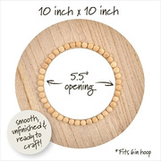 6" Wood Beaded Circle Hoop Frame