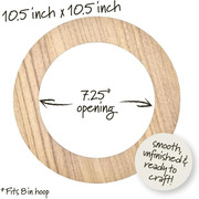 8" Wood Circle Hoop Frame