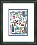 New York and Paris Set Of 2 (14 Ct) - Cross Stitch Kit
