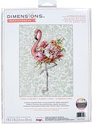 Floral Flamingo - Counted Cross Stitch Kit