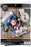 Nordic Snowman Christmas Stocking Felt Applique Kit