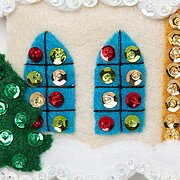 Winter Village Christmas Ornaments - Felt Applique Kit