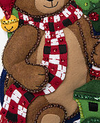 Teddy Bear Christmas Stocking - Felt Applique Kit